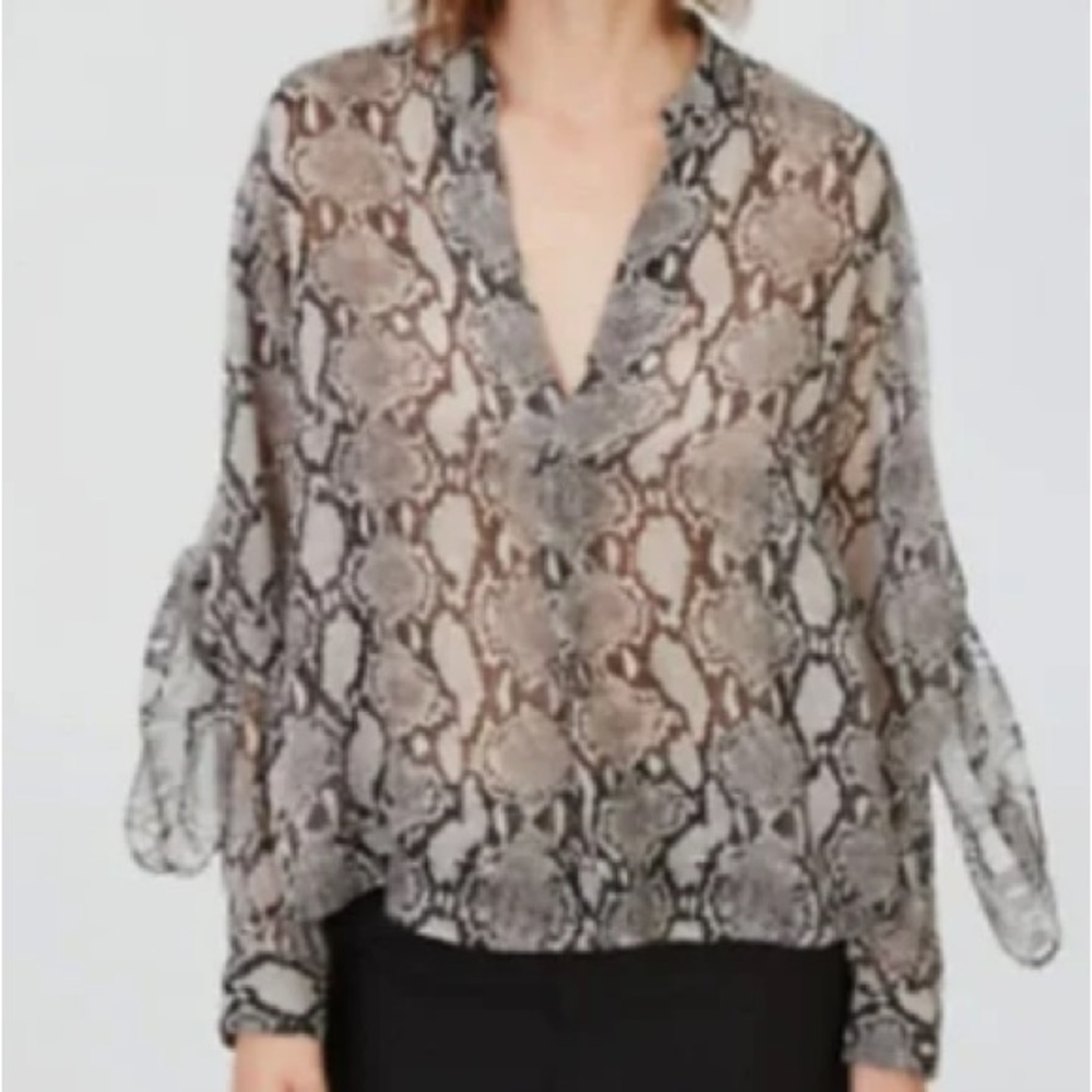 Club Monaco snakeskin blouse